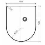 Plech pod kamna Romotop E 1000x1200