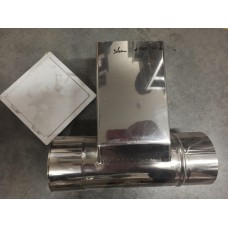 Čistící komínový díl s dvířky průměr 120 mm 15x15 cm