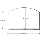 Přísuvné sklo před kamna obloukové | 473 × 321 mm